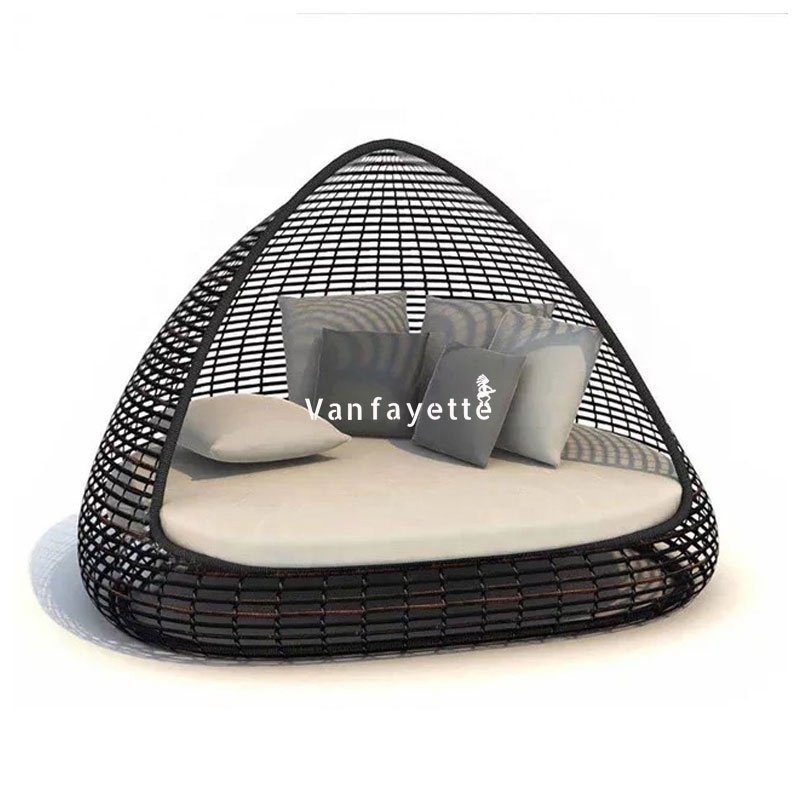 Outdoor Day Bed Hotel Pool Daybed Daybed Rattan Day Bed Outdoor Day Bed with Canopy