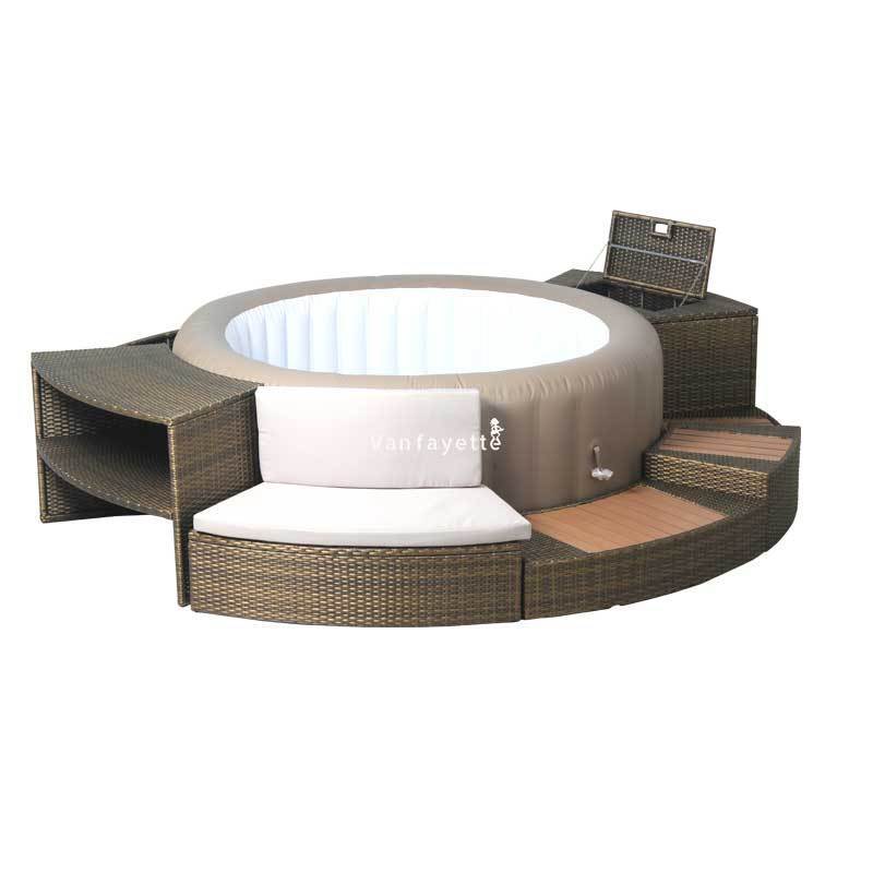 Heavy Duty Rattan Weaving Home Swimming Pool Deck Furniture for Spa Swimming Massage Bath Tube