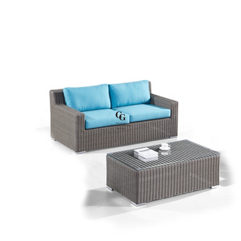 Plastic Rattan Small Garden Sofa Grey Rattan Sofa Garden Sofa Set Sale Grey Patio Furniture