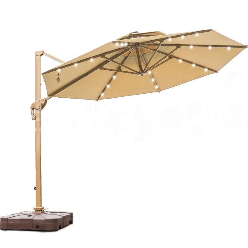 Patio Parasol with Solar Led Lights Garden Parasol Umbrella Patio Commercial Led Gardeners Eden Parasol with Led Light