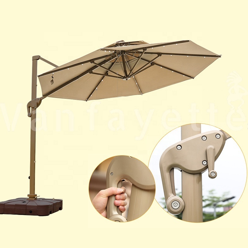 Patio Parasol with Solar Led Lights Garden Parasol Umbrella Patio Commercial Led Gardeners Eden Parasol with Led Light