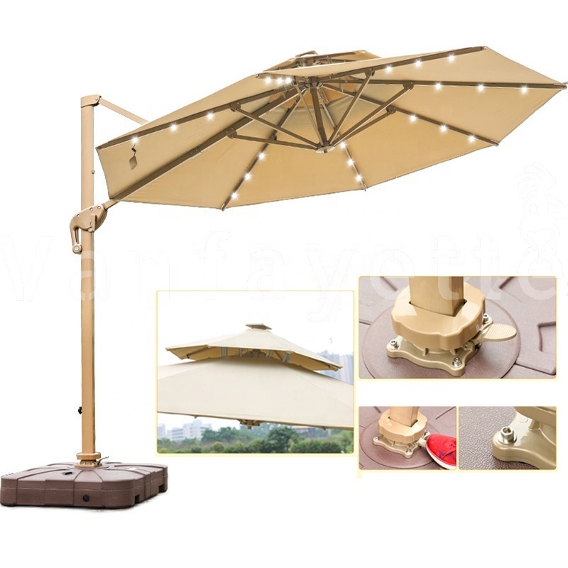 Patio Parasol with Solar Led Lights Garden Parasol Umbrella Patio Commercial Led Gardeners Eden Parasol with Led Light