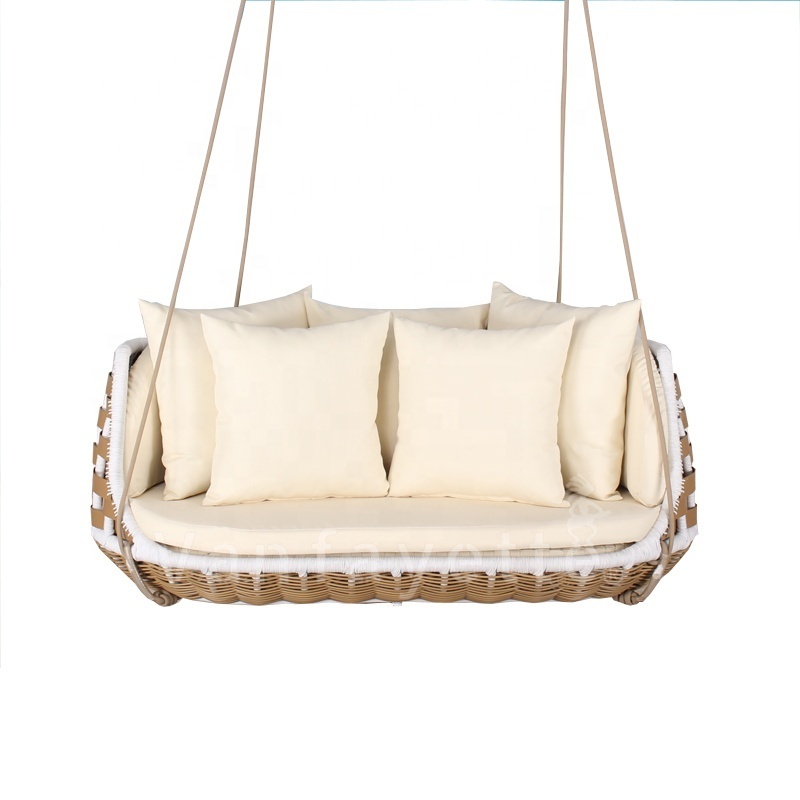 Rattan Outdoor Patio Swings Hanging Chair Double Seat Chairs