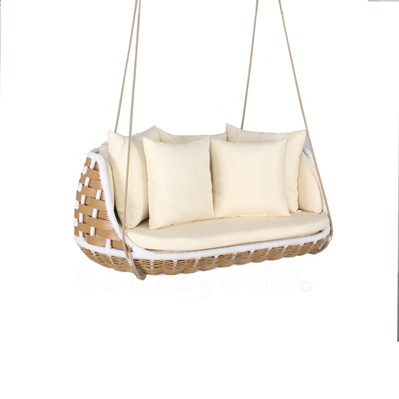 Rattan Outdoor Patio Swings Hanging Chair Double Seat Chairs