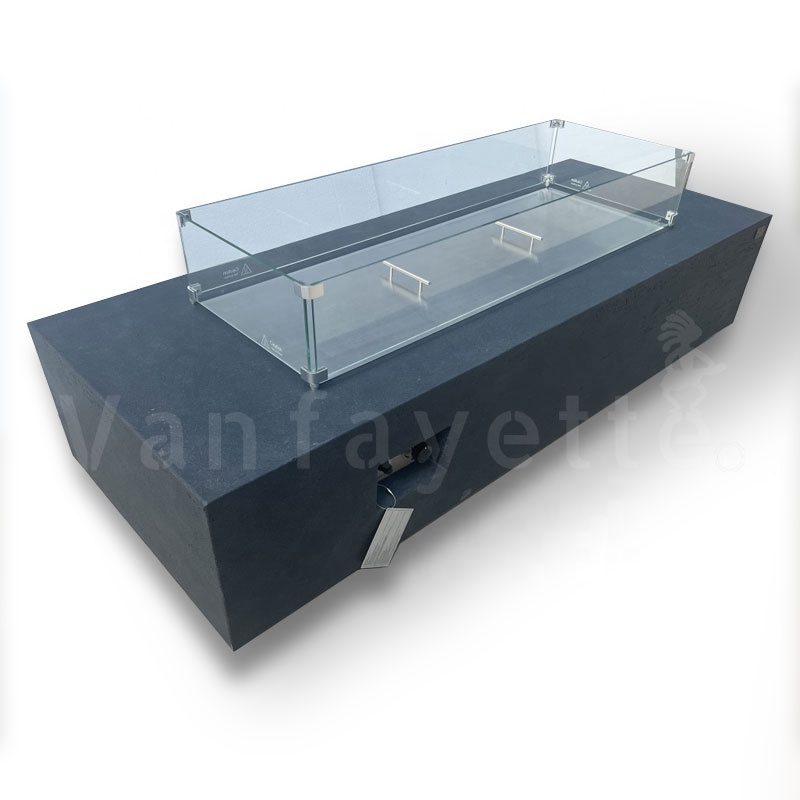 Outdoor Modern Living Propane Gas Fire Pit Table  Glass-fibre Reinforced Concrete Board