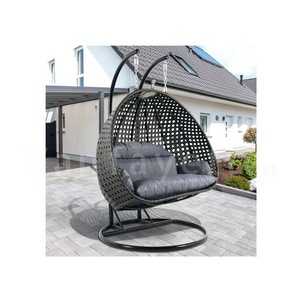 Terriya Large Hanging Basket Chair for 2 Person Backyard Lawn and Garden Furniture High End