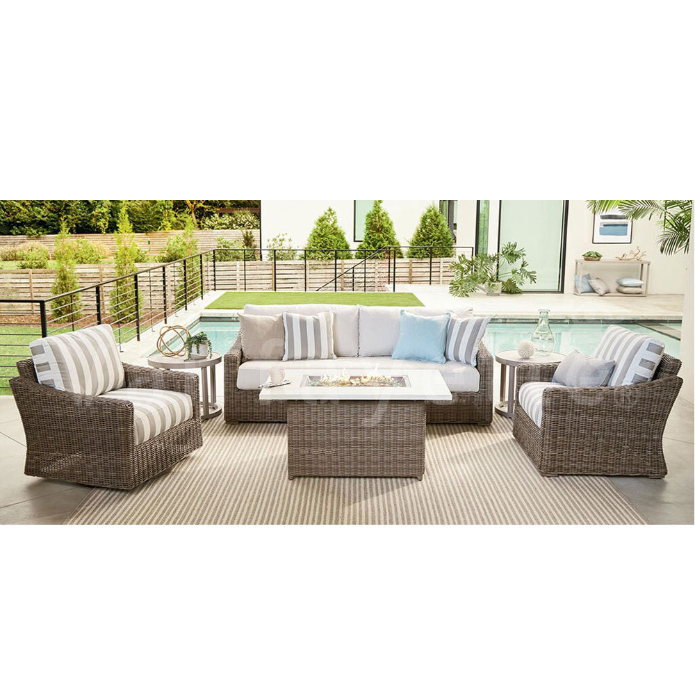 Cowwn 5 Piece Seater Love Seat Garden Sofa Set And Patio Rattan Furniture On Sale