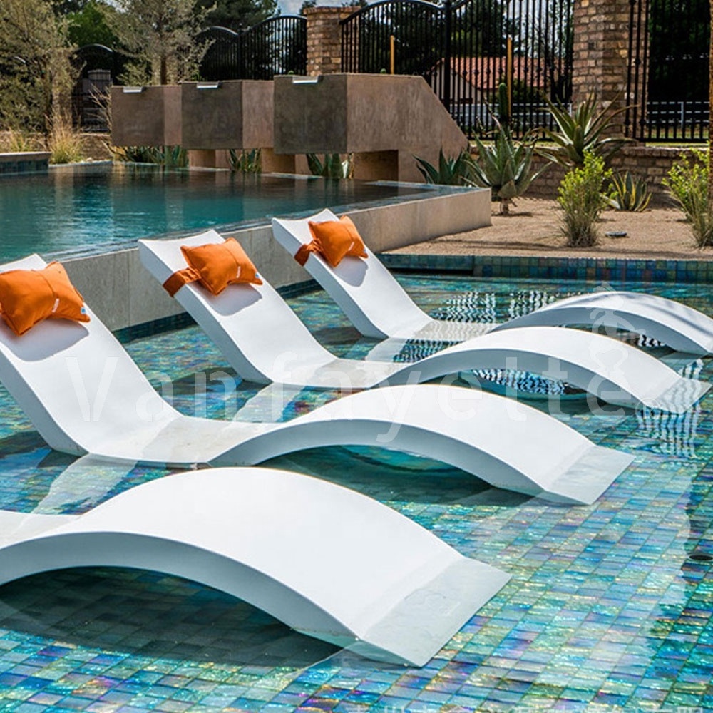 Resin Fiberglass GRP glass reinforced plastic glass fiber pool chaise lounge in-pool chaise In Pool lounge chairs