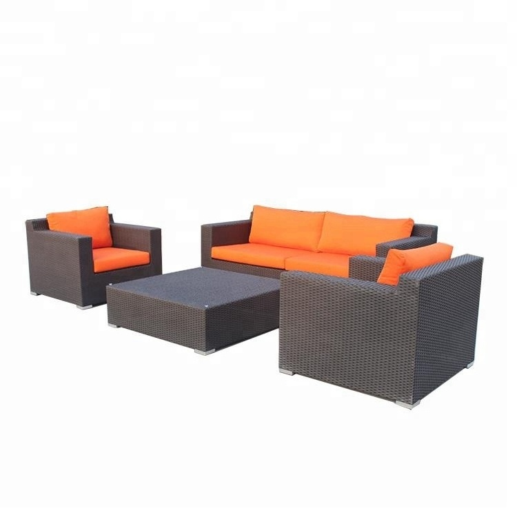 Garden Wicker Sectional Sofa Sets Outdoor Lounge Furniture U Shaped Rattan Garden Furniture Patio Sectional Garden Sofa