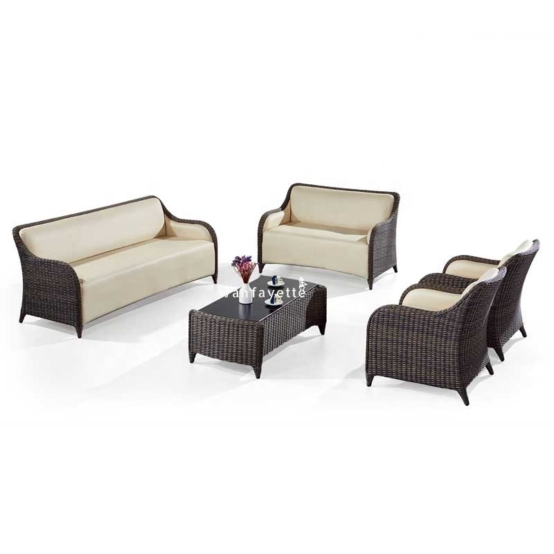 Balcony Table and 2 Chairs Cane Outdoor Setting High Back Rattan Chair Wingback High Back Garden Chairs