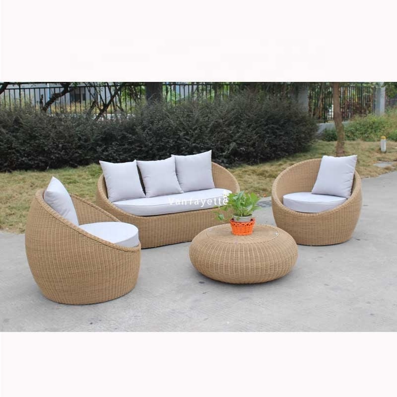 Round Outdoor Sofa Round Rattan Sofa Outdoor Furniture Sets Round Patio Furniture 4 Piece Rattan Patio Set