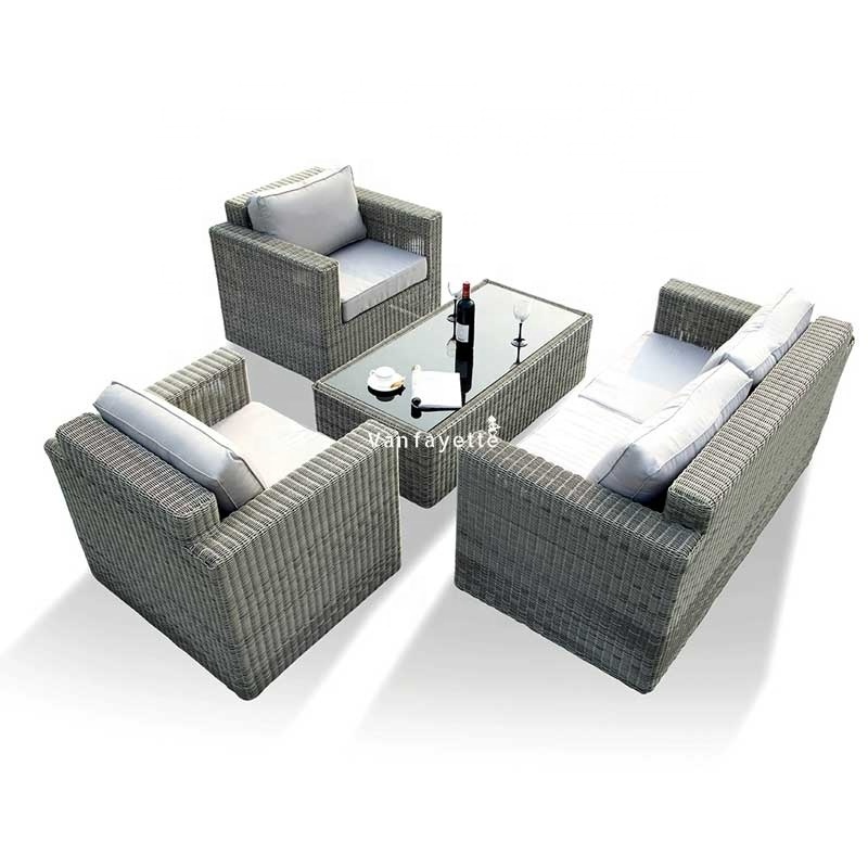 CG OUTDOOR FURNITURE Rattan Garden Small Outdoor Sofa Set Patio Couch