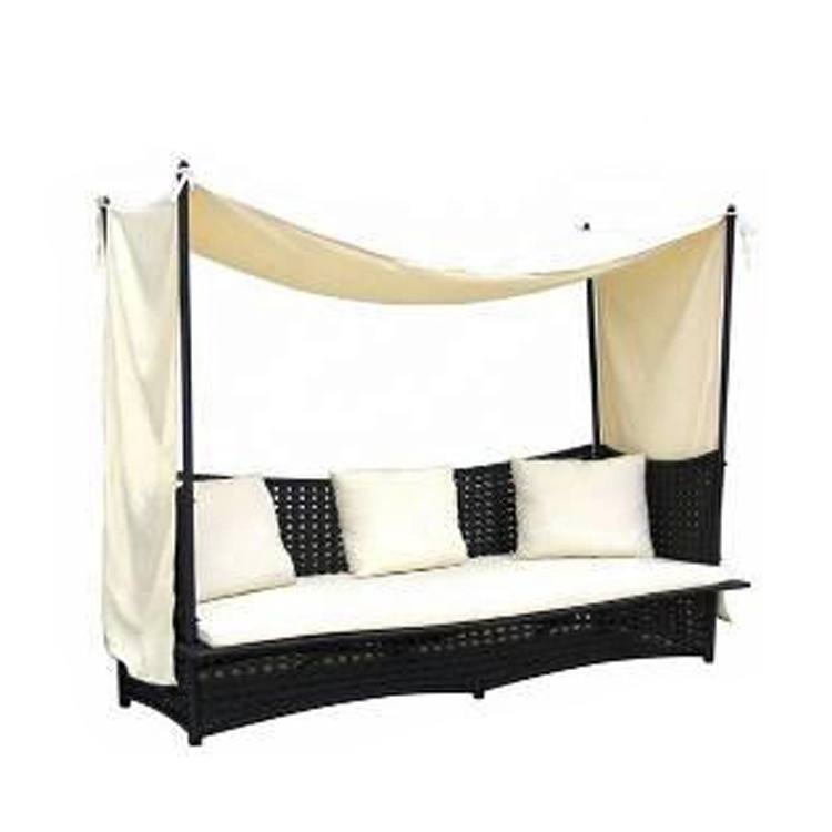 Wicker Rattan Day Beds Outdoor Patio Daybed Outdoor Beach Beds Swimming Pool Chaise Lounge All Weather Chaise Lounge