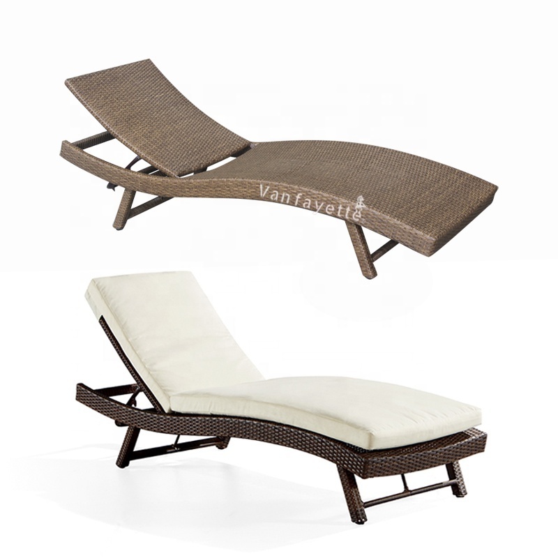 Pool Tanning Chairs Wave Lounger Pool Patio Chairs Sun Shelf Lounge Chairs Curved Chaise Lounge