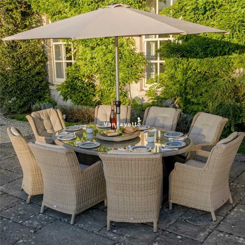 6 Piece Patio Set Small Patio Table with Umbrella Hole Outdoor Table and Chairs with Umbrella Outdoor Dining Set with Umbrella