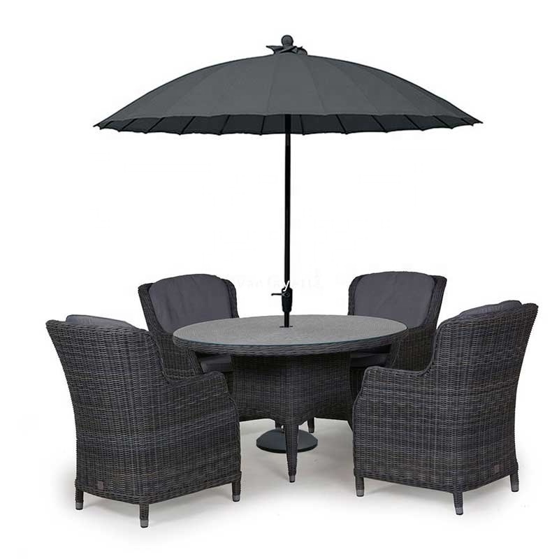 6 Piece Patio Set Small Patio Table with Umbrella Hole Outdoor Table and Chairs with Umbrella Outdoor Dining Set with Umbrella