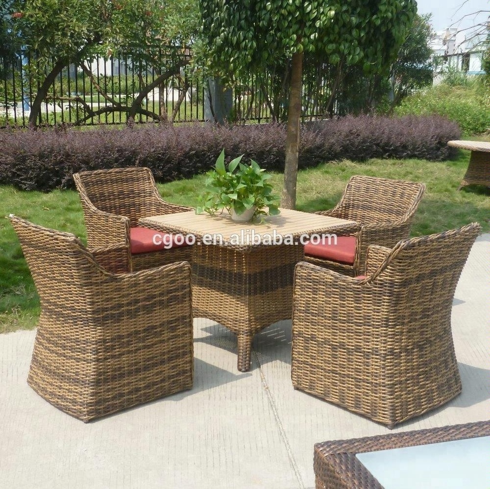 Modern Outdoor Rattan Wicker Patio 5 piece Dining Sets Clearance on Sale