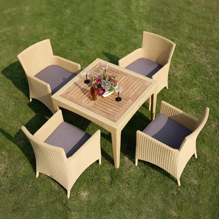 Balcony Outdoor Patio Rattan Dining Table and Chairs Set Wicker Patio Set