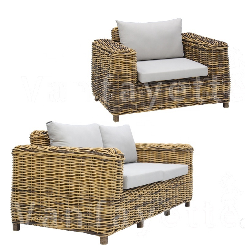 Ratan Sofa Patio Loveseat Garden Sofas Rattan Couch Deck Furniture