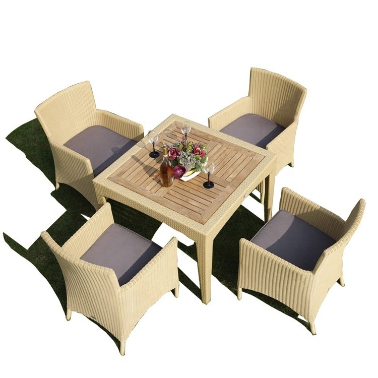 Balcony Outdoor Patio Rattan Dining Table and Chairs Set Wicker Patio Set