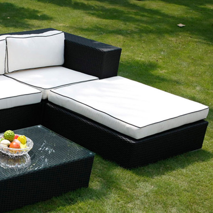 Rattan Sofa Set L Shape Couch Outdoor Furniture Garden Lounge Section Sofas Customized Logo