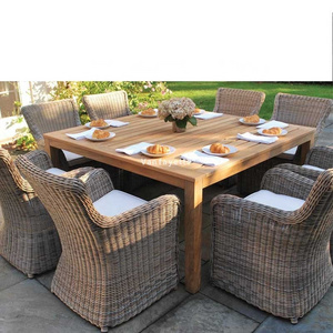 Outdoor Dining Table for 8 Outdoor Wood Dining Table Rattan Wicker Chairs Wood Patio Table Rattan Dining Set