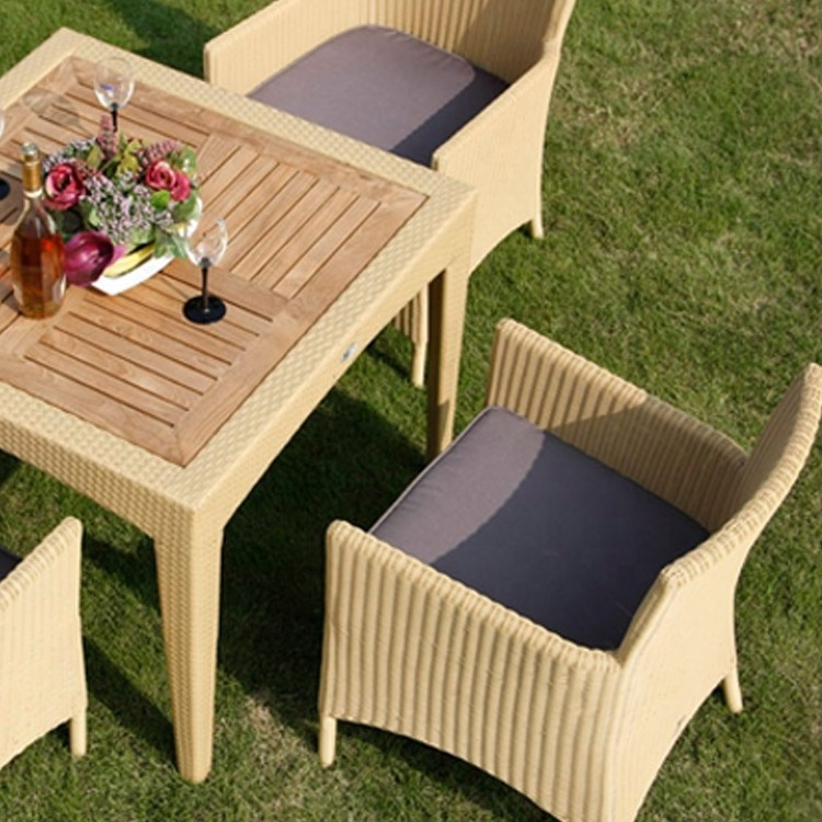 Balcony Outdoor Patio Rattan Dining Table and Chairs Set Wicker Patio Set