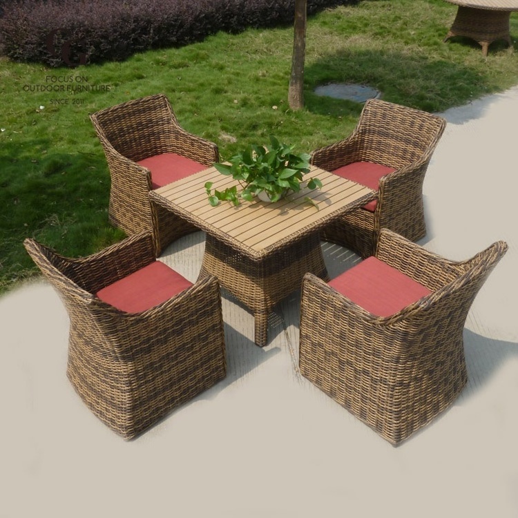 Modern Outdoor Rattan Wicker Patio 5 piece Dining Sets Clearance on Sale