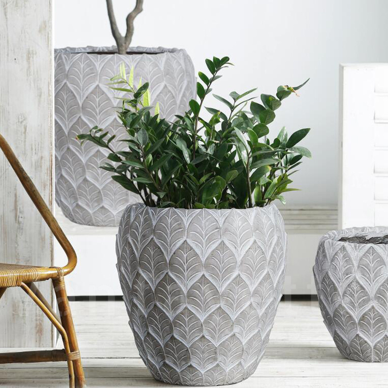 Outdoor Cement Flower Pot Cheap Large Outdoor Pots Tall White Planters Big Indoor With Stand Black 50Cm Drainage