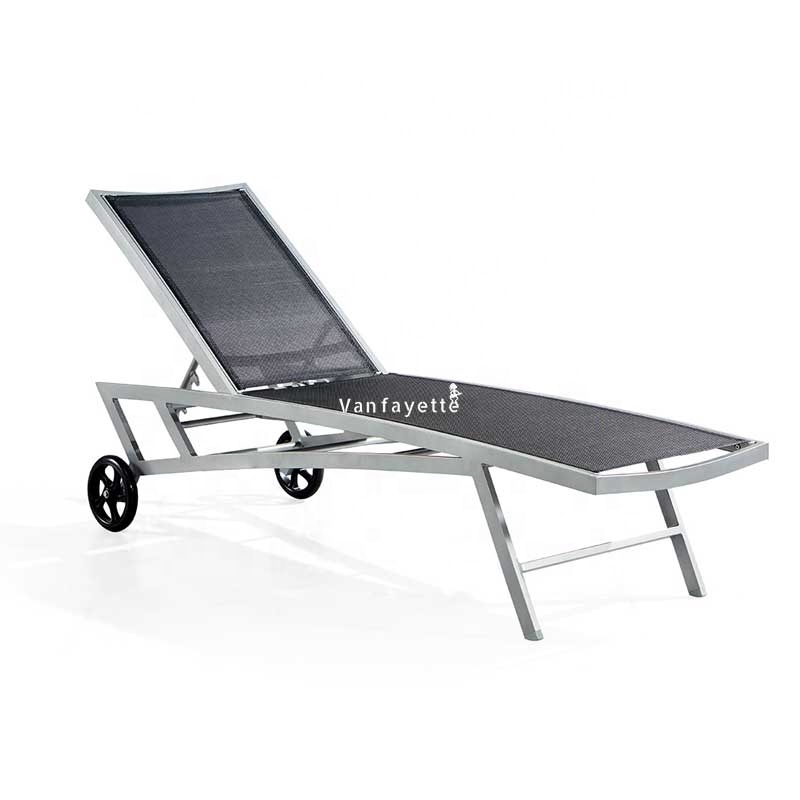 Aluminum Chaise Lounge With Wheels Antique Pool Lawn Chairs Plush Stackable Side Lounger For Sale