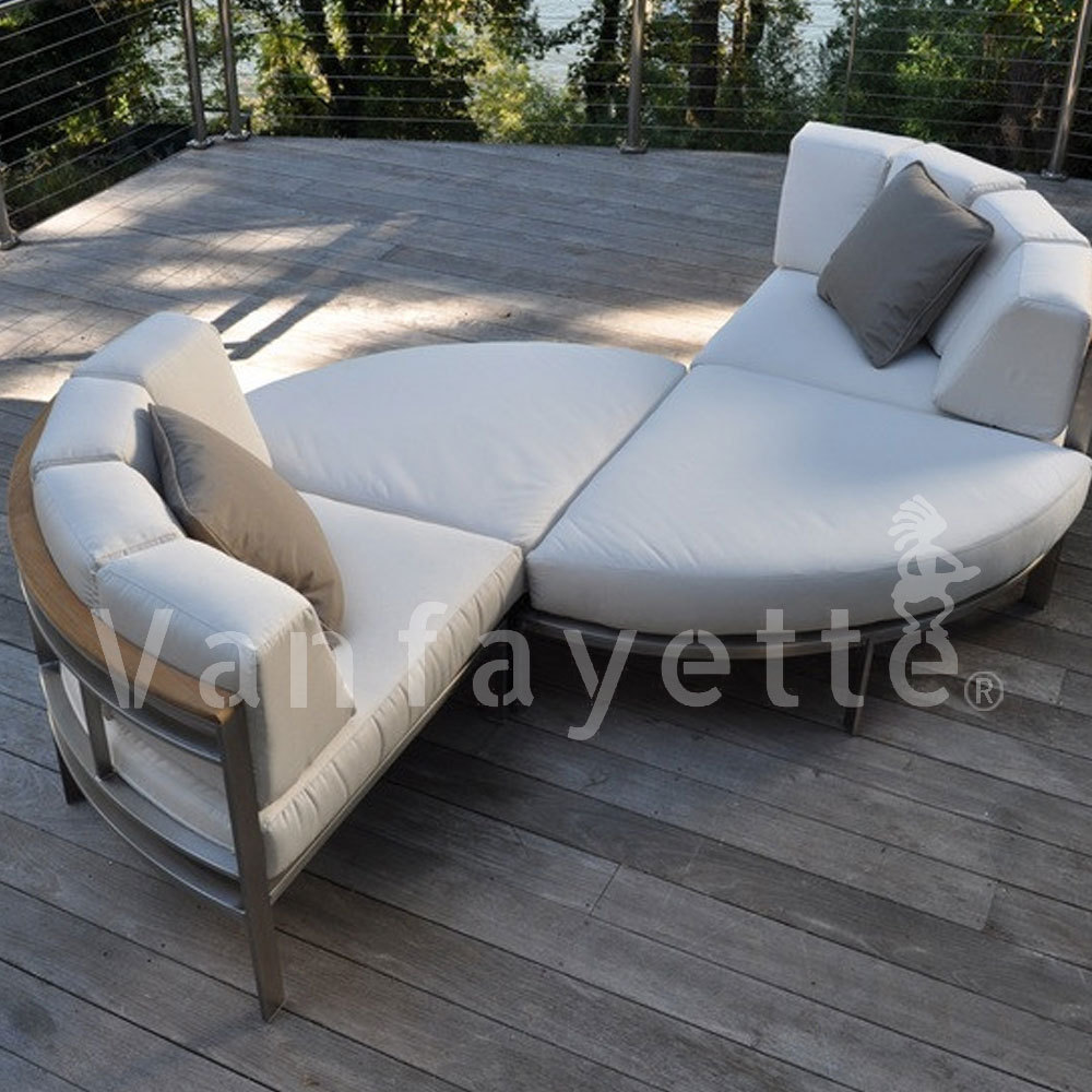 Luzzci Velvet White Patio Lounge Furniture Pool Ledge chaise Lounger Wicker Chair