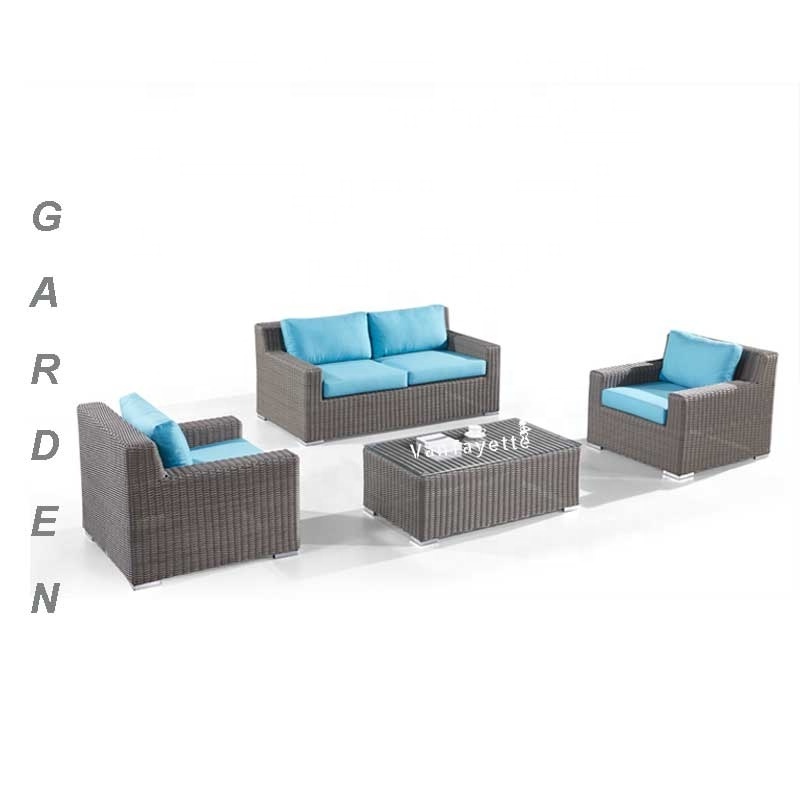 Plastic Rattan Small Garden Sofa Grey Rattan Sofa Garden Sofa Set Sale Grey Patio Furniture