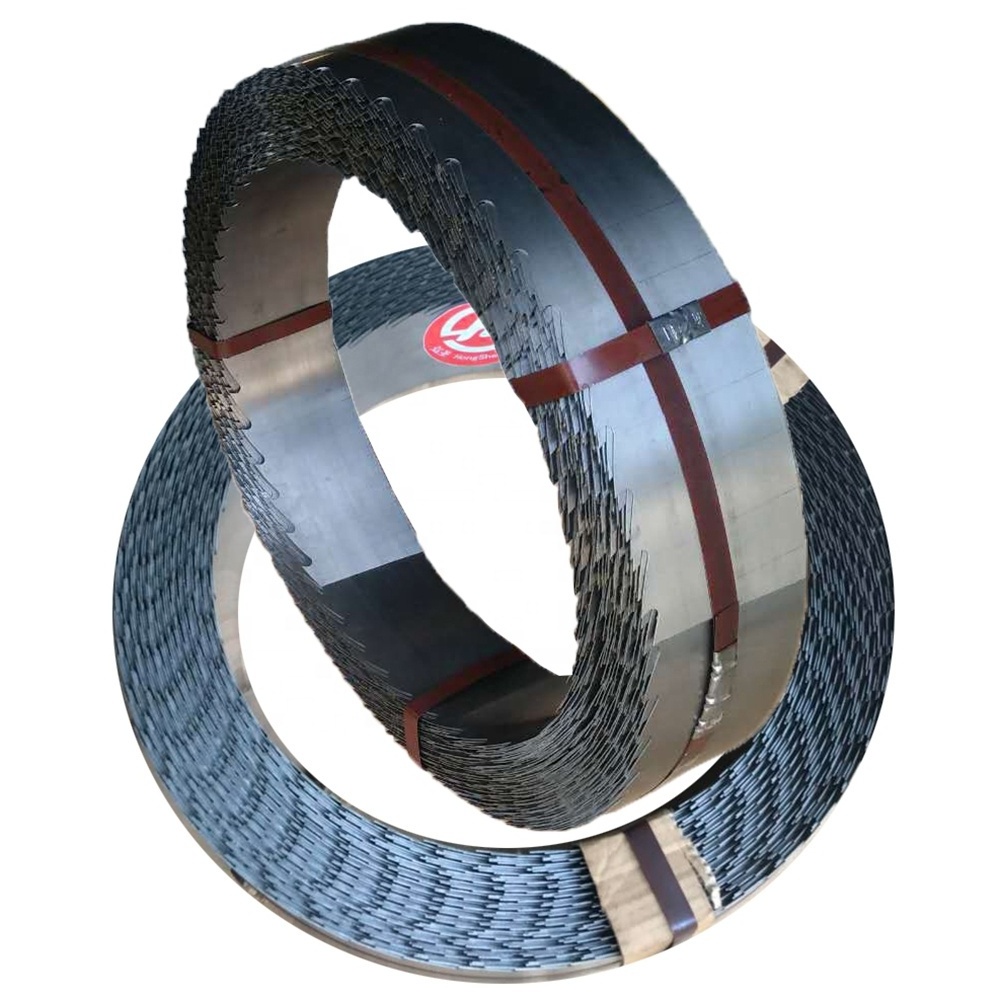 Wide swing band saw blade for big sawmill machinery