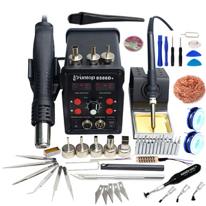 SMD Rework Station with Electric Soldering Irons & Hot Air Gun & Double Digital Display