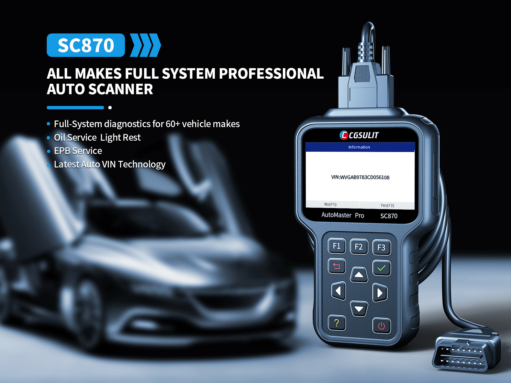 CGSULIT SC870 Volvo Penta Diagnostic Obd2 Scanner Tool for Universal Car