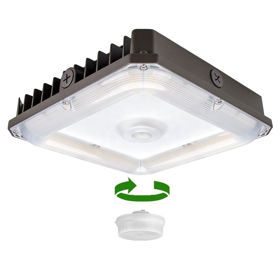 ETL Gas Station Led Canopy Lamp 100-277V/347V  3 Power 3 CCT Petrol Station Led Canopy Light