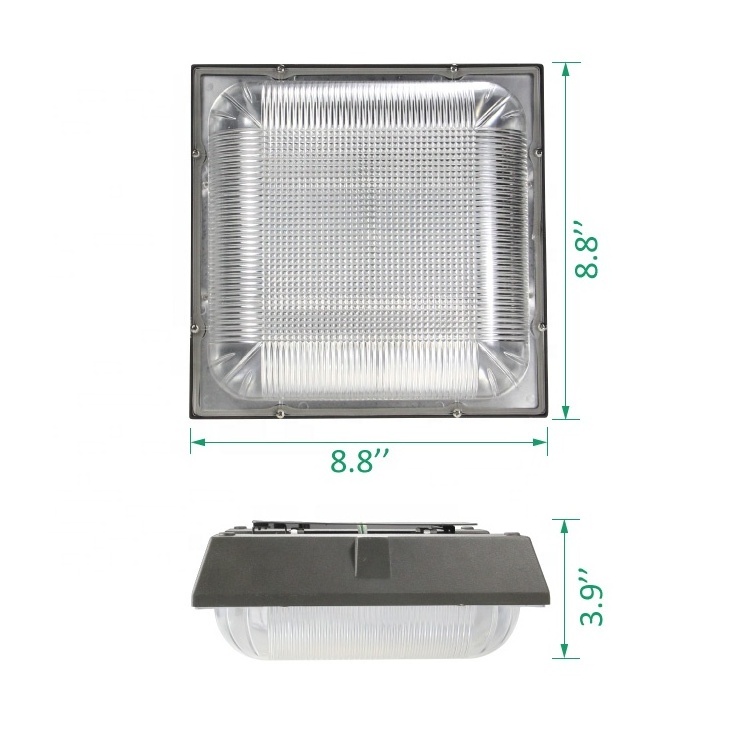 5 Years Warranty Petrol Station Canopy Luminaire Led Square Ceiling Light Retrofit Light Fixture