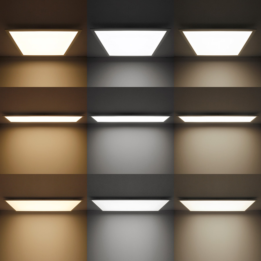 60x60 30x120 60x120 Recessed Suspending Back-lit Flat Panel Square CCT Switch LED Panel Light