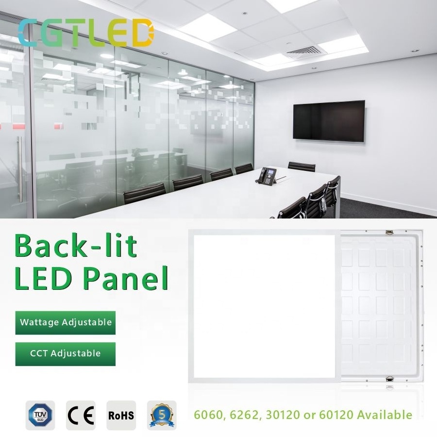 60x60 30x120 60x120 Recessed Suspending Back-lit Flat Panel Square CCT Switch LED Panel Light