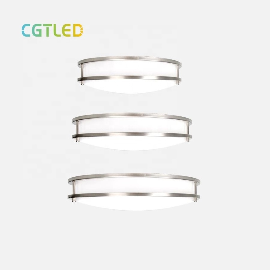 12 Inch Triac Dimmable Flush mount Surface Mounted Led Ceiling Light Double Ring 5000K Ceiling Led light With Night Light