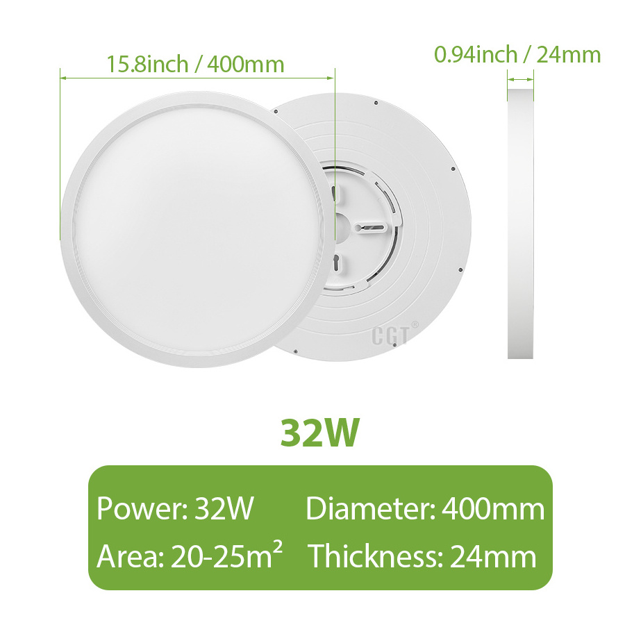 Easy Installation Indoor Lighting Flush Mount 5CCT Selectable 24W 32W 12inch 16inch 5 Years Warranty LED Ceiling Light