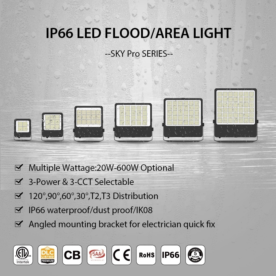 Factory Wholesale High Quality Spotlight Waterproof 300W 500W 600W 5700K Project Sports Stadium High Lumen LED Flood Lights