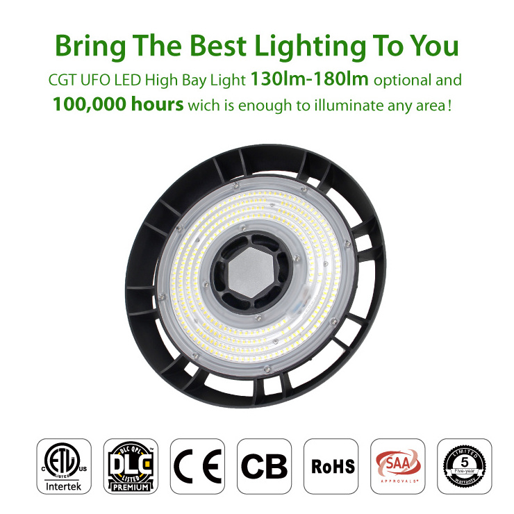 Wholesales 1-10V Dimming Sosen Driver 100W 150W 200W 240W UFO LED High Bay Light IP65 Waterproof