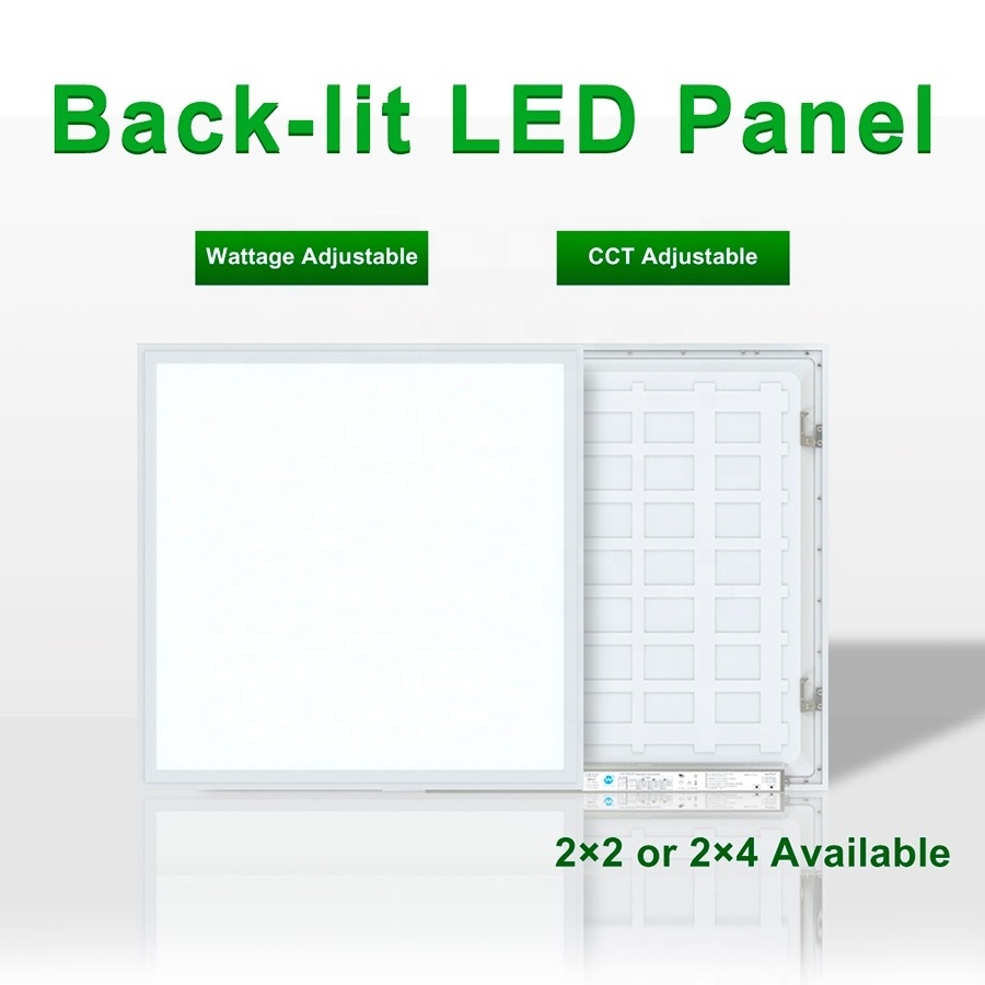 ETL DLC 5.1 Premium Led Panel Light 2x2' 2x4' Surface Mounted Square Flat 30w 40w 50w 60w 70w Led Panel For Office Lighting