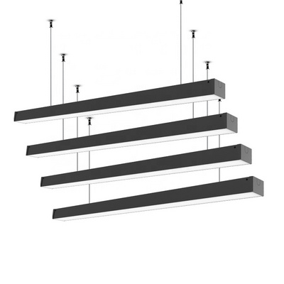 New Design 4FT 8FT Aluminum 0-10v Dimmable Linear Pendant Lamp Ceiling Suspending Linkable Led Linear Light