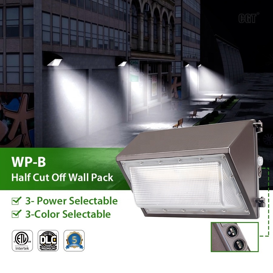 ETL DLC With Photocell 60W 80W 100W 120W Outdoor LED Wall Pack Light