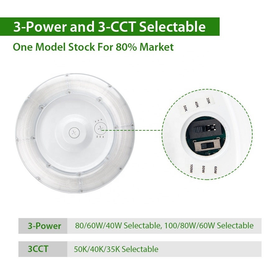 100W LED Canopy Lights Outdoor Ultra Efficient Recessed Surface Mount Gas Station Light Led Parking Garage Lamp