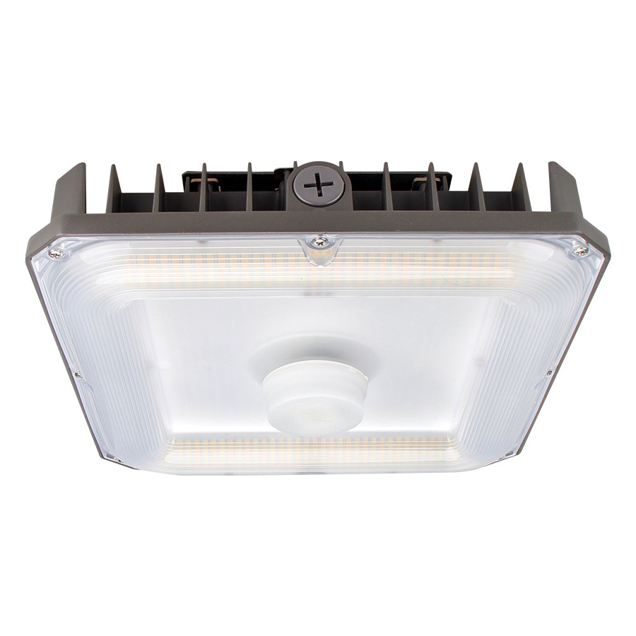 Motion Sensor IP65 Waterproof 40W 60W 80W 100W 5000K Industrial Pendant Lighting 1-10V Dimmable LED Garage Canopy Parking Light