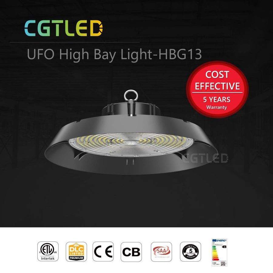 Promotional IP65 Waterproof Zhihe Driver 100W 150W 240W UFO  LED High Bay Light 5 Years Warranty