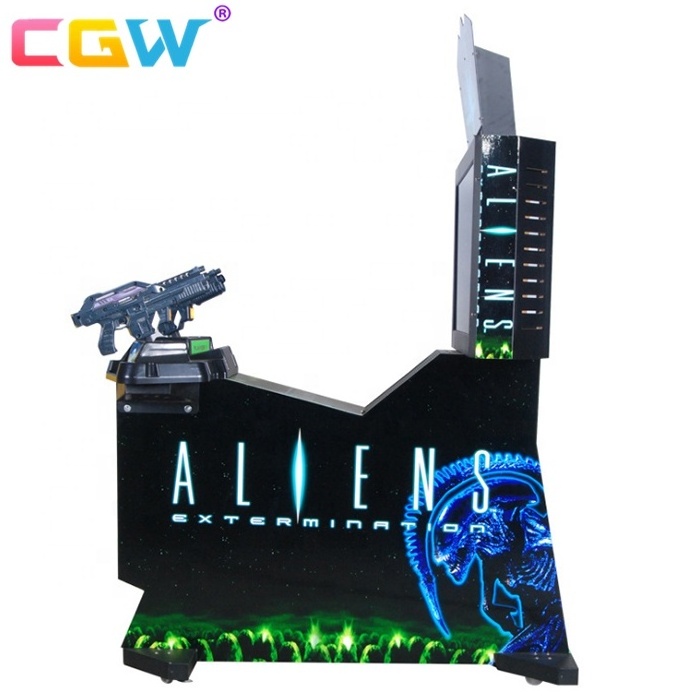 Coin Operated Arcade Alien Shooting Game Machine For Sale